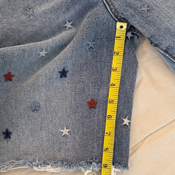 DRIFTWOOD Blue Jean Shorts with Red and White Star Embroidery - Picture 8 of 8